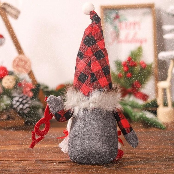 NWT- Set of 2- Buffalo Check- Merry Grinchmas & JOY- Holiday Gnomes Decorations - Picture 10 of 12